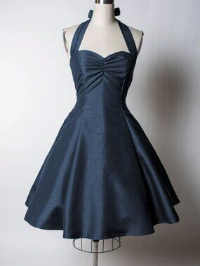 2XL NWT Heartbreaker Heart of Haute Blue Retro Sweetie Halter Dress